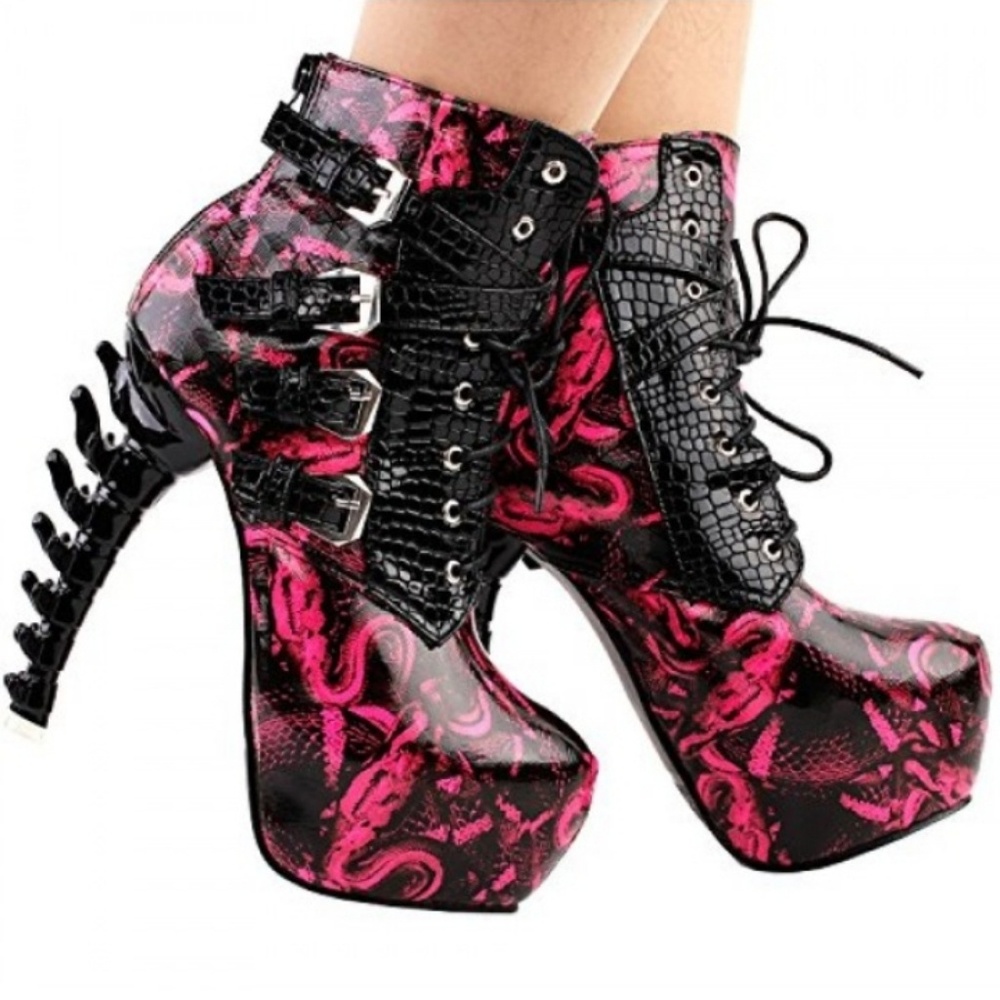 NIB Snake Print Platform Heels by Show Story